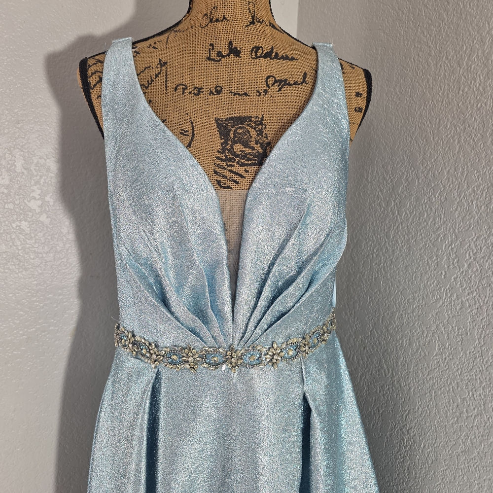 Aspeed Light Blue Shimmer Prom Dress - Picture 3 of 6